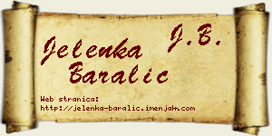 Jelenka Baralić vizit kartica